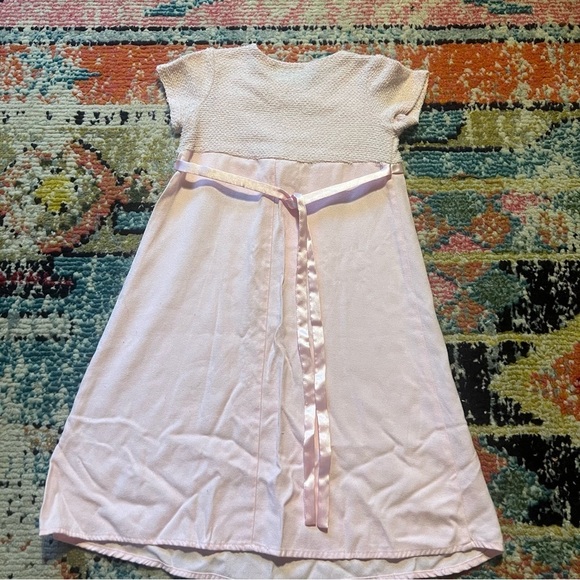 Vintage 1990's Amy Byer California Girl's Pink Maxi Dress Fuzzy Barbiecore sz 4 - Picture 3 of 5